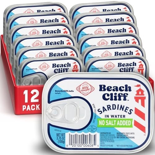Wild-caught sardines in water, no salt added