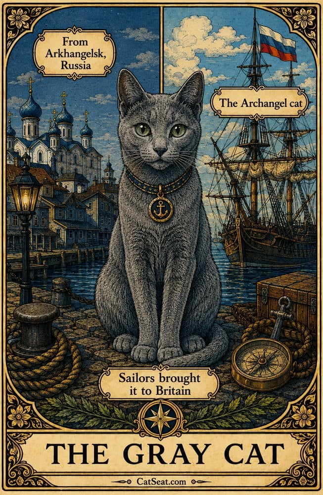 The Gray Cat — Cat Seat folklore card