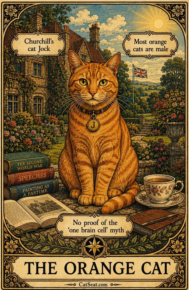 The Orange Cat — Cat Seat folklore card