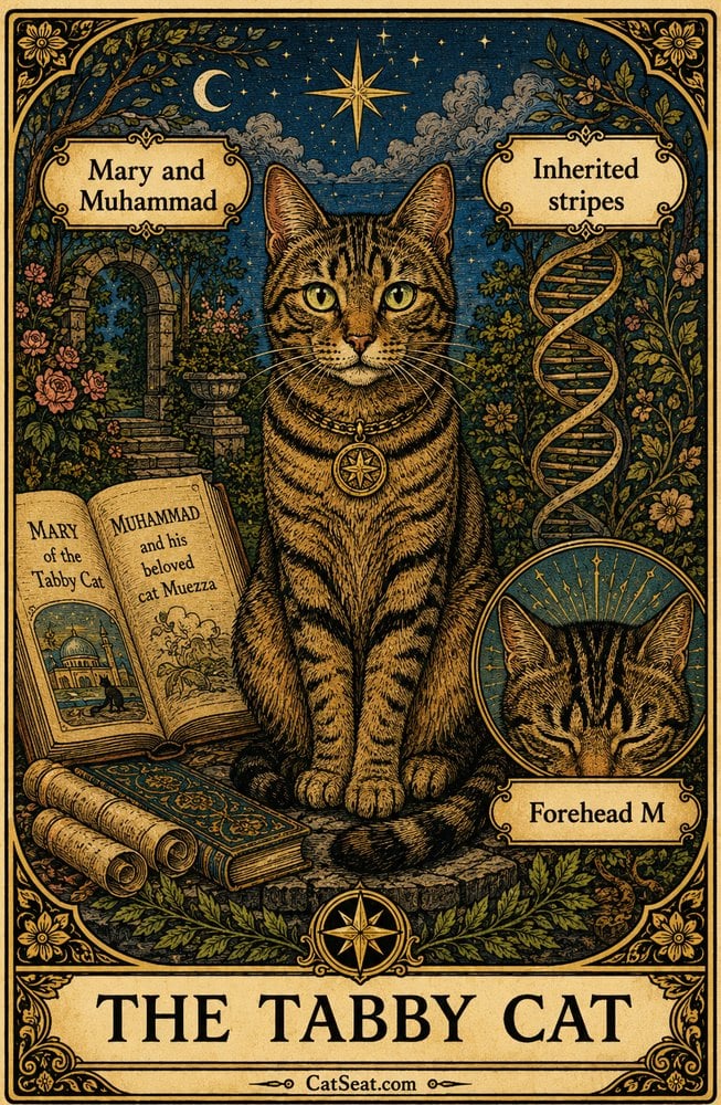 The Tabby Cat — Cat Seat folklore card
