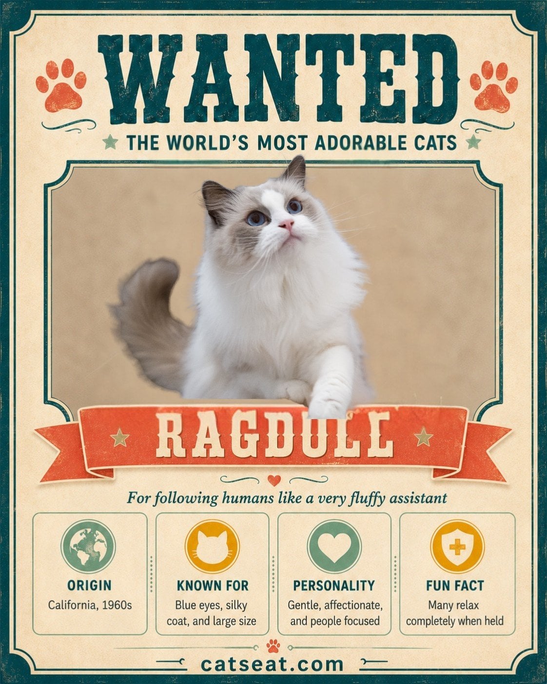 Wanted poster: Ragdoll