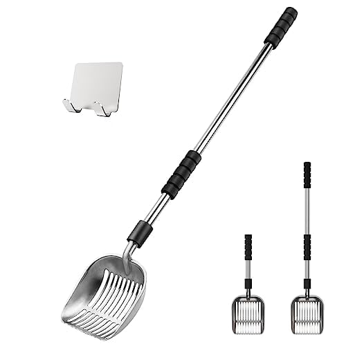 Depets Long-Handle Metal Litter Scoop