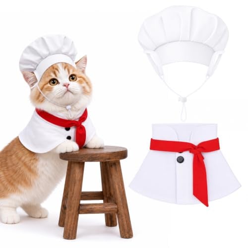 Cat Chef Hat and Bow Tie Set