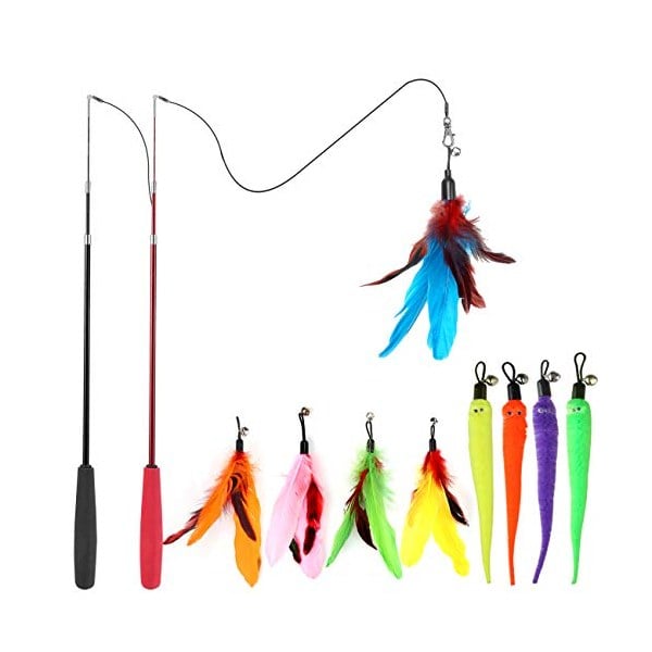 MeoHui Retractable Feather Wand (2-Pack)