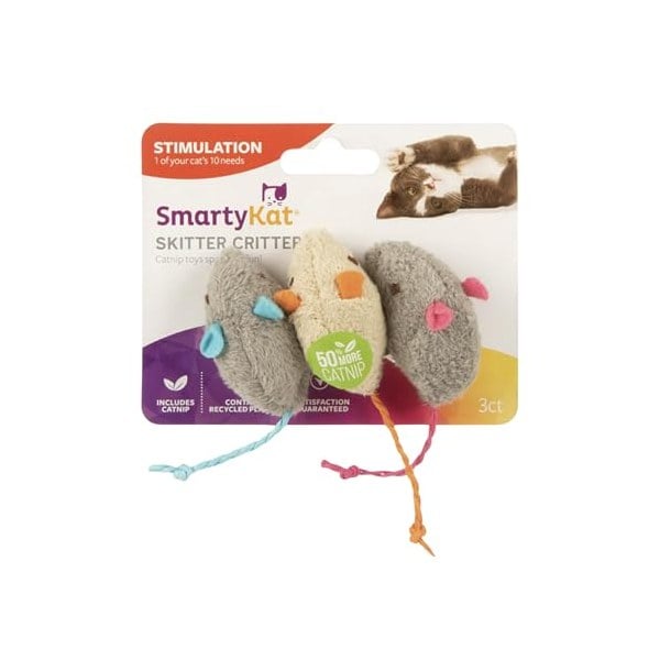 SmartyKat Skitter Critters Catnip Mice
